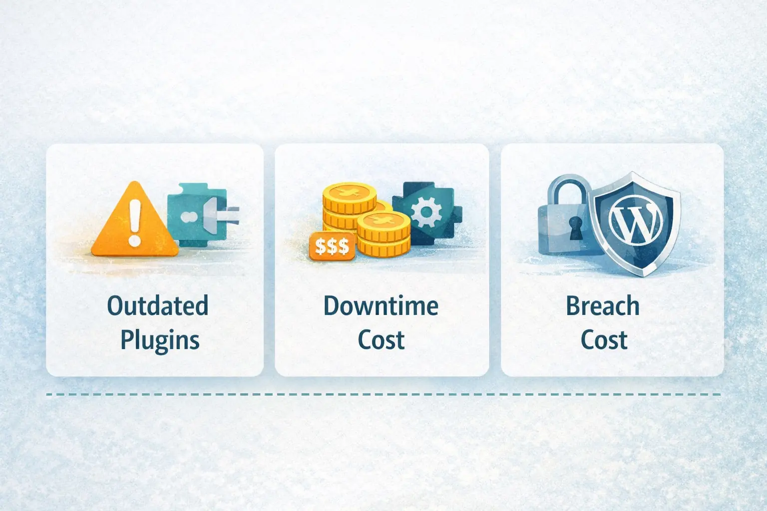 Security statistics showing why WordPress maintenance prevents breaches and downtime